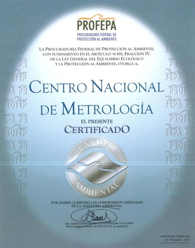 Certificado de cumplimiento ambiental